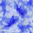 TT Evening Glow Water Paint Texture - CM4108-BLUE - Cotton Metallic Fabric