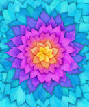 TT Fanciful Fronds Wild Nature Soft Leaves Panel - CD2820-TURQUOISE - Cotton Fabric