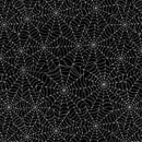 TT Feline Spooky Spider Webs - CD4183 Black - Cotton Fabric