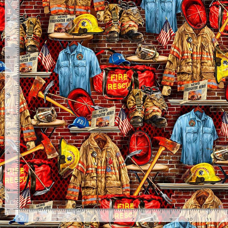 TT Fire Rescue Fire Fighter Equipment - CD2998-MULTI - Cotton Fabric