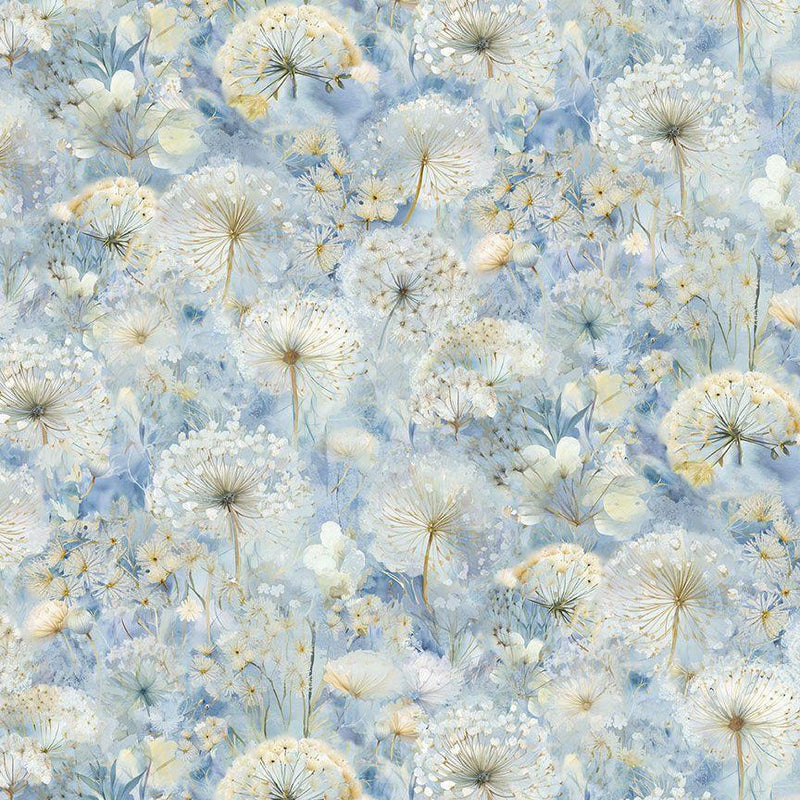 TT Forest Whisper Dandelion Field - CD3684-SKY - Cotton Fabric