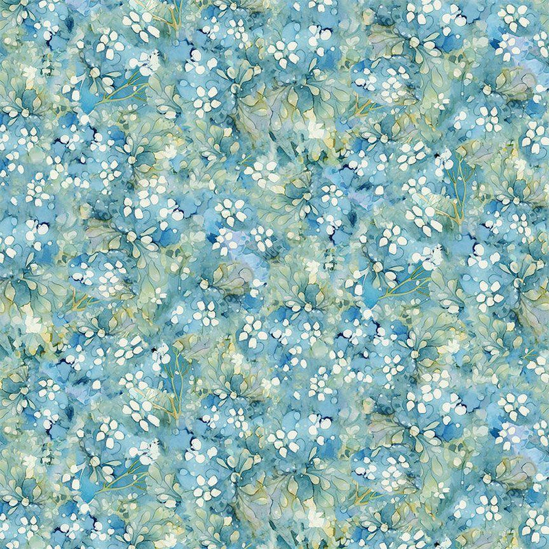 TT Forest Whisper Tonal Floral - CD3687-BLUE - Cotton Fabric