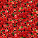 TT Fresh Fruit Packed Strawberries - CD3908-BLACK - Cotton Fabric