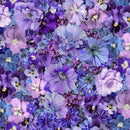 TT Garden Delight Packed Floral - CD3502-PURPLE - Cotton Fabric
