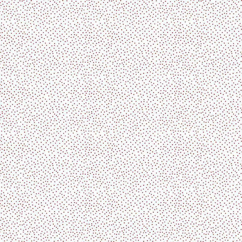 TT Garden Redwork Dots - CD3105-WHITE - Cotton Fabric