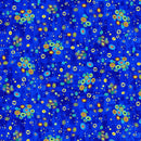 TT Gilded Plume Floating Circle Met - CM3435-ROYAL - Cotton Metallic Fabric