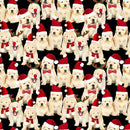 TT Holiday Favorites Holiday Lab Puppies - CD3468-BLACK - Cotton Fabric
