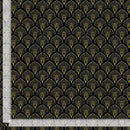 TT Imperial Bloom Asian Scallops - CM4380-BLACK - Cotton Metallic Fabric
