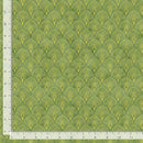 TT Imperial Bloom Asian Scallops - CM4380-GREEN - Cotton Metallic Fabric