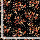 TT Imperial Bloom Cherry Blossom - CM4378-BLACK - Cotton Metallic Fabric