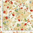 TT Imperial Bloom Floral Vines - CM4375-CREAM - Cotton Metallic Fabric