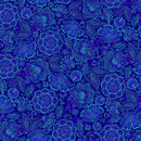 TT Indigo Garden Packed Jacobean Floral - CD3413-ROYAL - Cotton Fabric