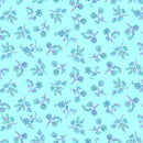 TT Indigo Garden Small Jacobean Floral - CD3415-AQUA - Cotton Fabric