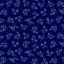 TT Indigo Garden Small Jacobean Floral - CD3415-NAVY - Cotton Fabric