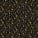 TT Joyful Metallic Christmas Ornaments - CM3540-BLACK - Cotton Metallic Fabric