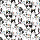 TT Just Purrfect - CD2747-MULTI - Cotton Fabric