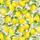 TT Lemon Bouquet Lemon Branch with Leaves - CD2452-LEMON  - Cotton Fabric