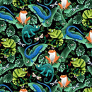 TT Lizards Tropical Creature - CD3335-FOREST - Cotton Fabric