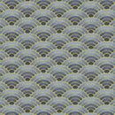 TT Lotus Garden Japanese Seigaiha Metallic - CM3670-GREY - Cotton Metallic Fabric