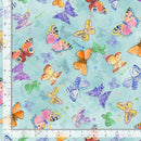 TT Love Spell Tossed Butterflies - CD4317-SKY - Cotton Fabric