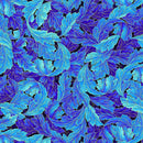 TT Luminous Fancy Acanthus Scroll Metallic - CM2988-BLUE - Cotton Metallic Fabric