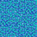 TT Luminous Small Floral with Leaves Metallic - CM2986-BLUE - Cotton Metallic Fabric