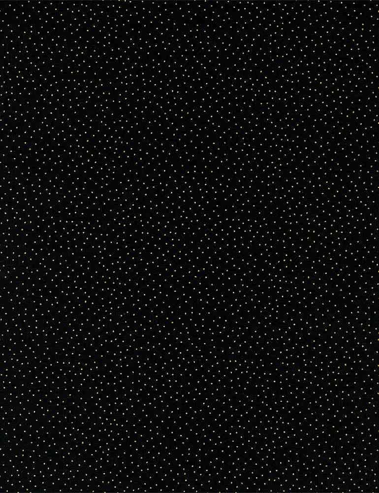 TT Metallic Pin Dots - CM9528-BLACK - Cotton Fabric