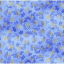 TT Moonlight Ginkgo Leaves Metallic - CM3985-BLUE - Cotton Metallic Fabric