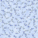 TT Moonlight Metallic Leave Vines - CM3984-SKY - Cotton Metallic Fabric