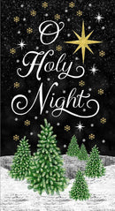 TT O Holy Night Holy Night Chalkboard Panel 24" - CD2870-BLACK - Cotton Fabric