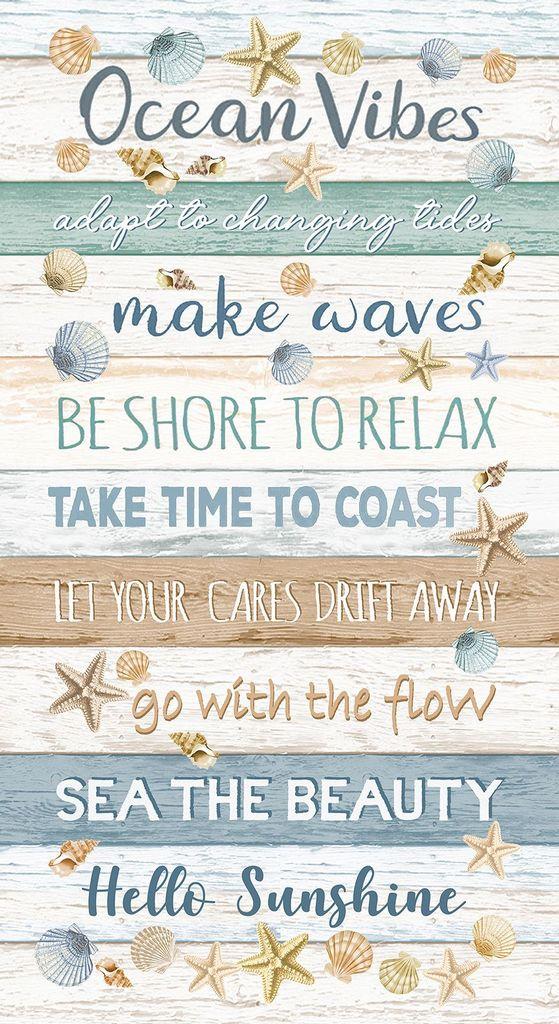 TT Ocean Vibes Panel - CD3029-OCEAN - Cotton Fabric