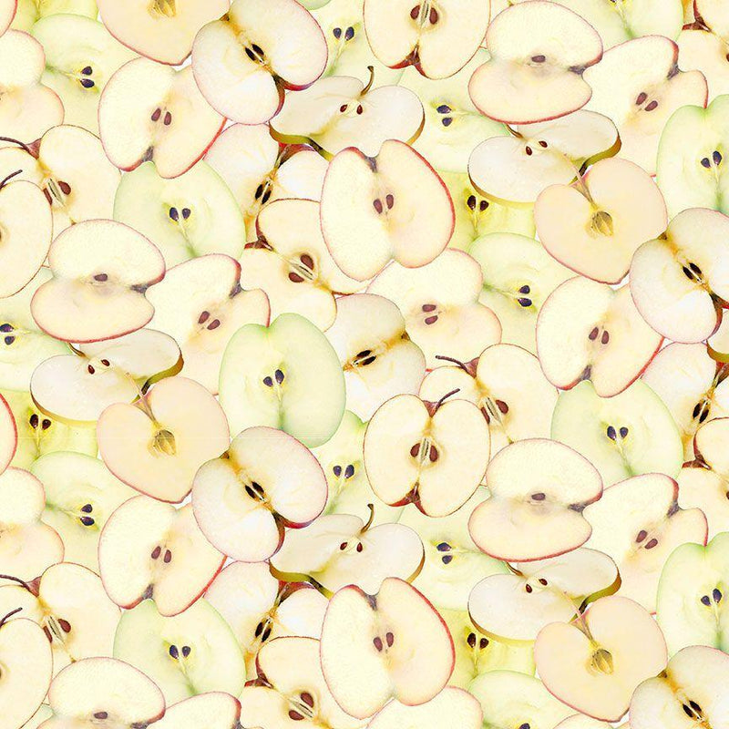 TT Orchard Valley Packed Apples Slices - CD2866-CREAM - Cotton Fabric