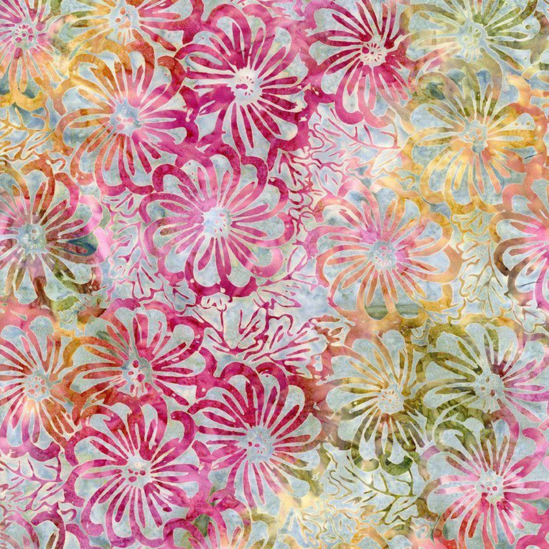 TT Pansy Batiks - B4876-BOUQUET - Cotton Fabric