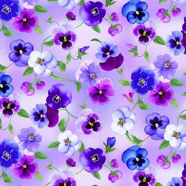 TT Pansy Perfection Bouquet - CD3752-LILAC - Cotton Fabric