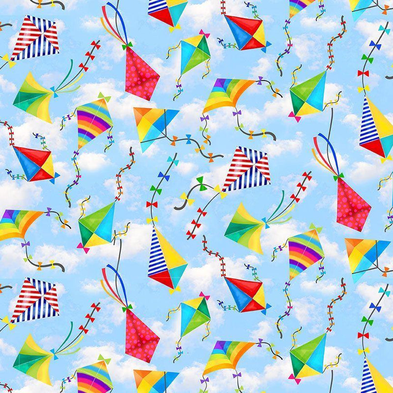 TT Pool Party Multi Kites in Blue Sky - CD2773-SKY - Cotton Fabric