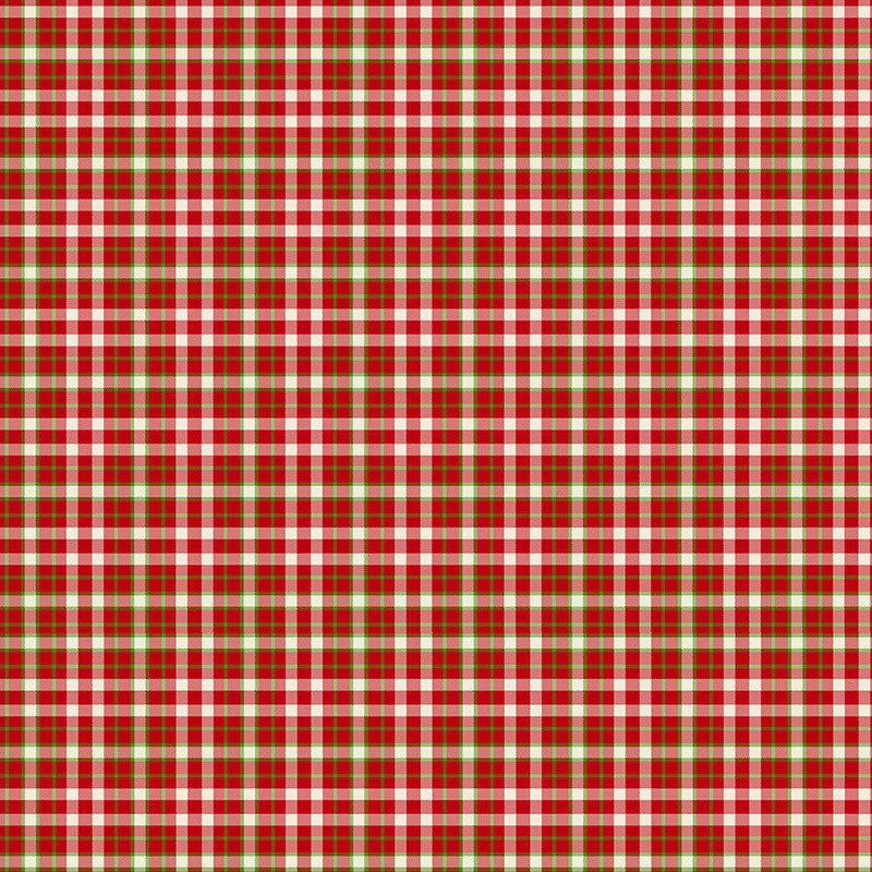 TT Rustic Holiday Check Plaids - CD3619-RED - Cotton Fabric