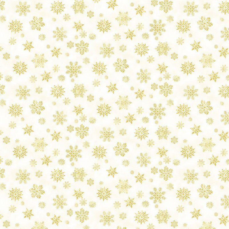 TT Rustic Holiday Snowflakes - CD3617-CREAM - Cotton Fabric