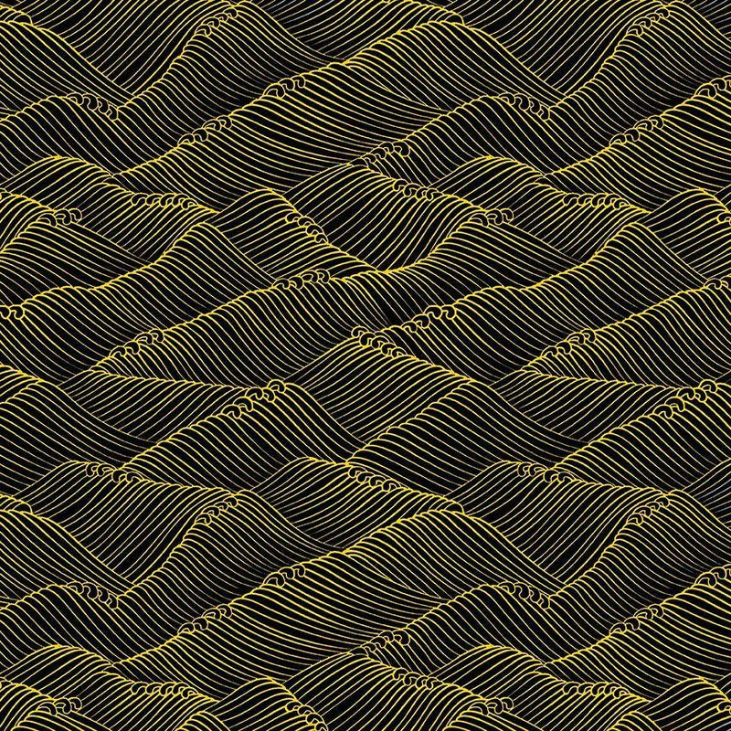 TT Shizuka Surf Texture - CM3171-BLACK - Cotton Metallic Fabric