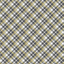 TT Silver & Gold Holiday Plaid - CM2578-GREY - Cotton Metallic Fabric