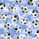 TT Soccer Practice Soccer Balls in Nets - CD3836-BLUE - Cotton Fabric