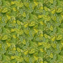 TT Sunflower Farm Packed Sunflower Leaves - CD3366-GREEN - Cotton Fabric