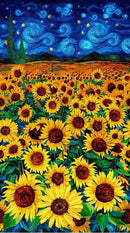 TT Sunflower Symphony Sunflower Field Panel - CD3530-MULTI - Cotton Fabric