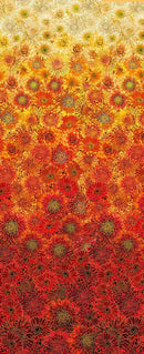 TT Thankful Ombre Mums - CM2102-AUTUMN - Cotton Metallic Fabric