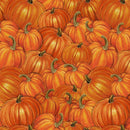 TT Thankful Packed Pumpkins - CM3643-ORANGE - Cotton Metallic Fabric