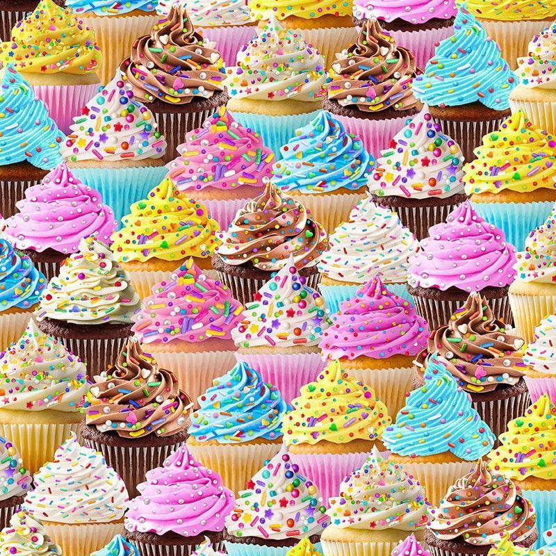 TT The Sweet Life Cupcakes - CD3781-MULTI - Cotton Fabric
