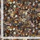 TT Thread & Thimble Packed Buttons - CD4326-BROWN - Cotton Fabric