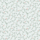 TT Til the Cows Come Home Cow Floral Vines - CD4046-BLUE - Cotton Fabric