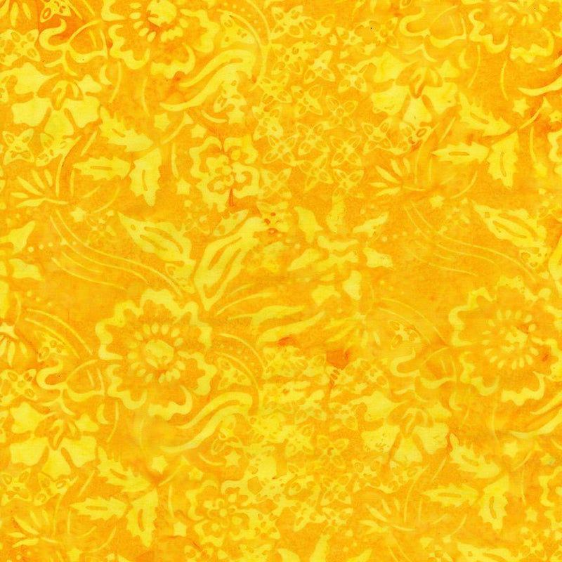 TT Tonga Brightside Batiks - B7128-YELLOW - Cotton Fabric