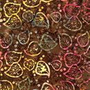 TT Tonga Cider Batiks Water Leaves - B2513-EARTH - Cotton Fabric