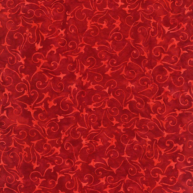 TT Tonga Festive Batiks - B2799-CRIMSON - Cotton Fabric